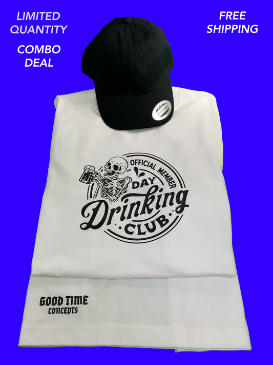 Day Drinking Club T-Shirt and Dad Hat