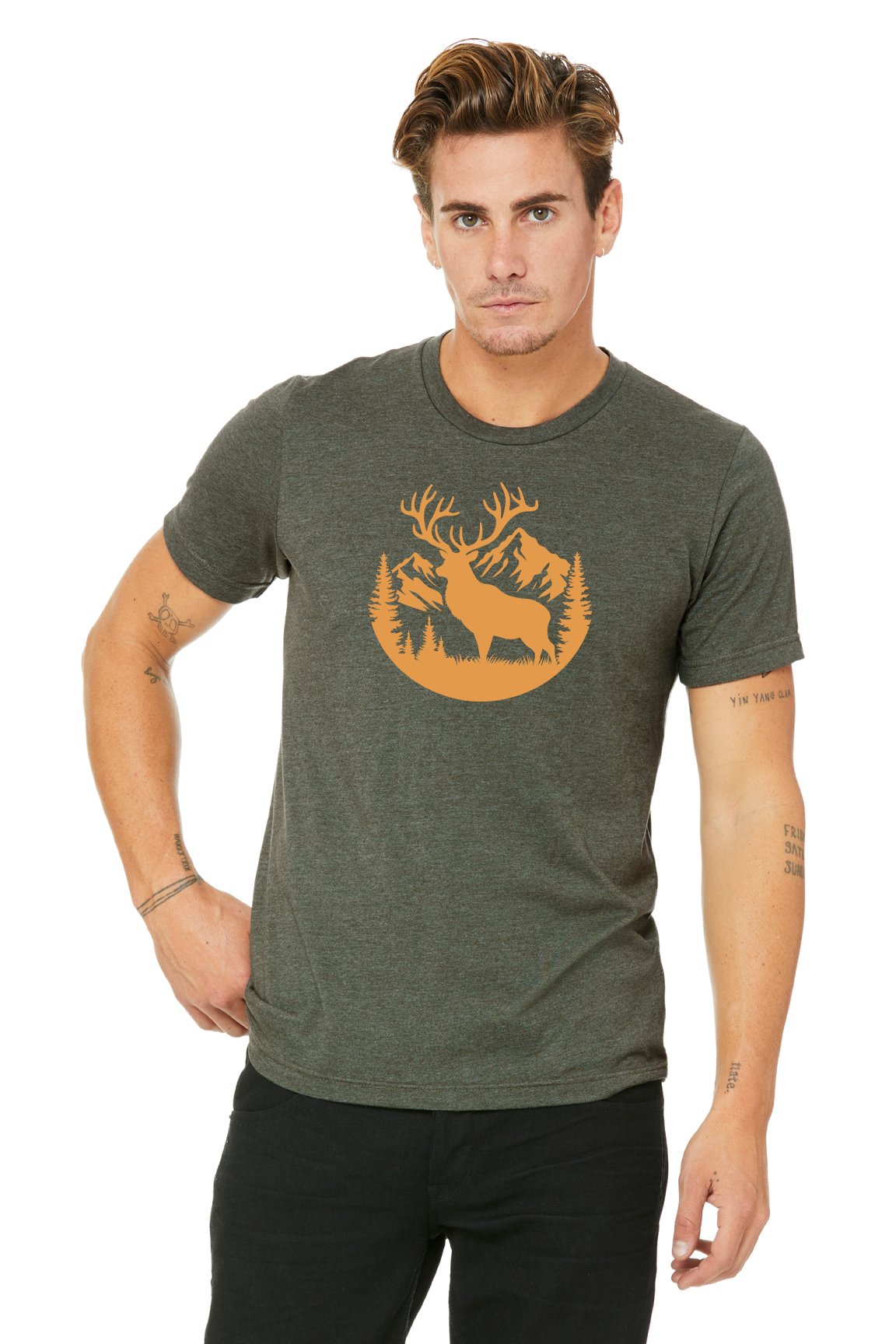 Nature Bound Outdoor Elk In The Woods T-Shirt