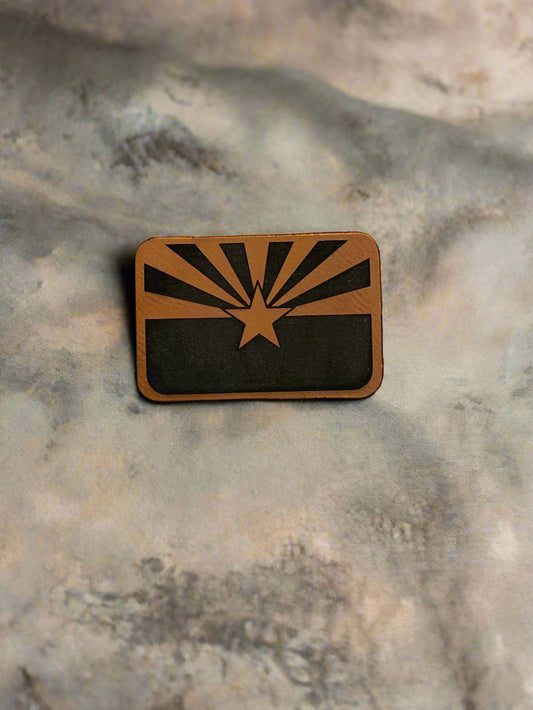 Arizona Flag - VELPATCH 3" x 2" inch Hook Backed Patch