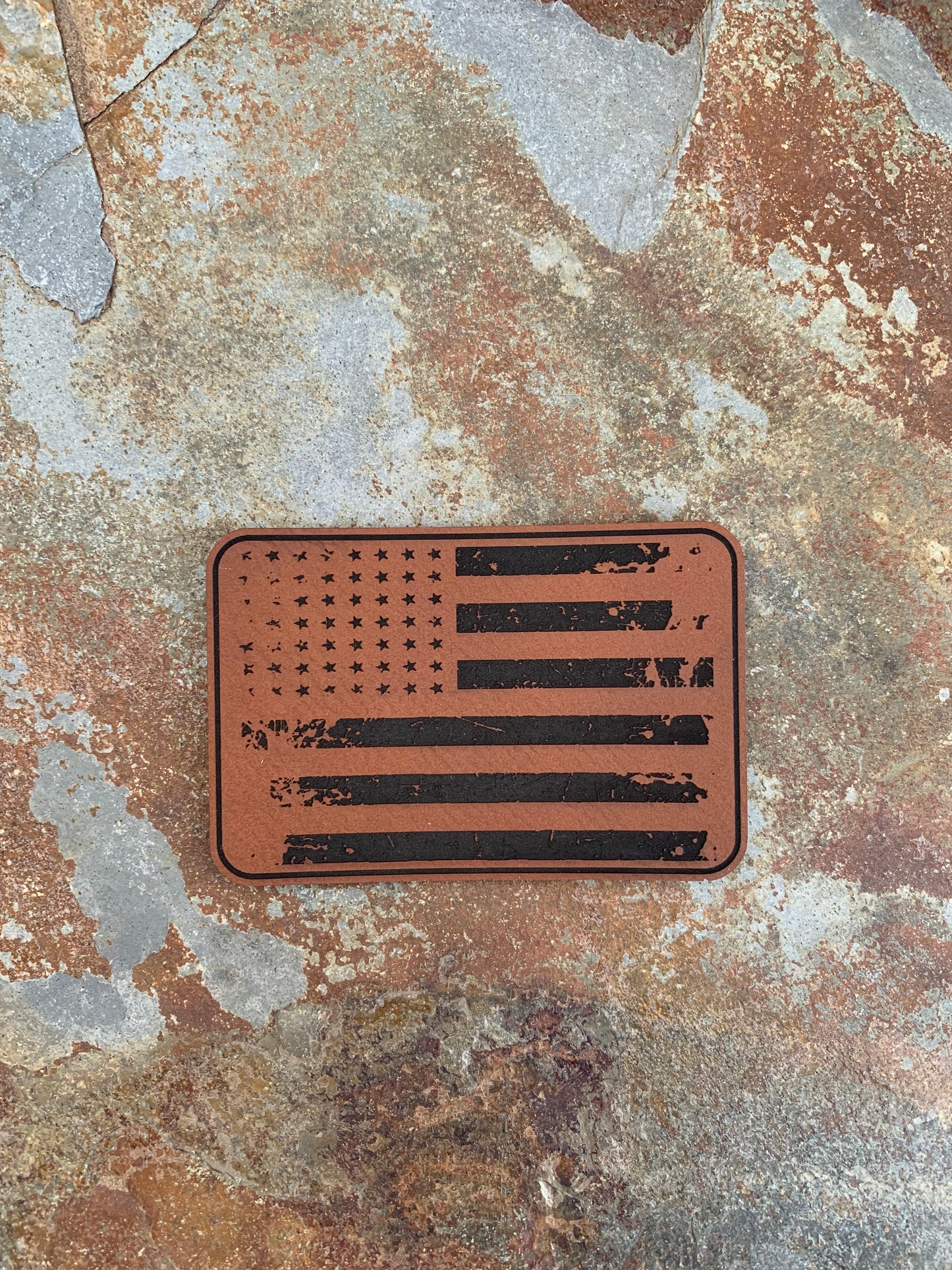 USA Grunge Flag- VELPATCH 3" x 2" inch Velcro Patch