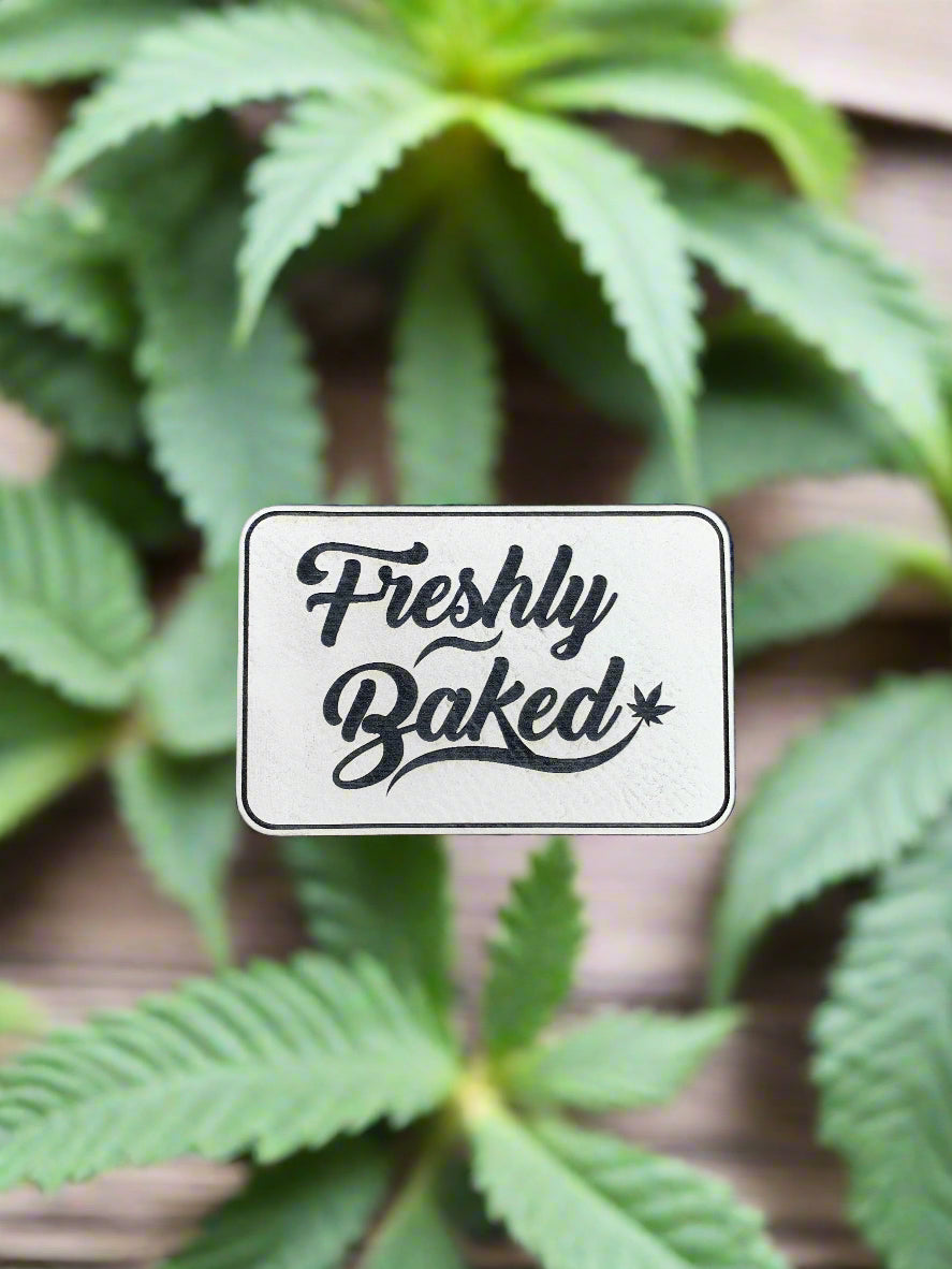 Cannabis Brand Freshly Baked - VELPATCH 3" x 2" inch Velcro Patch