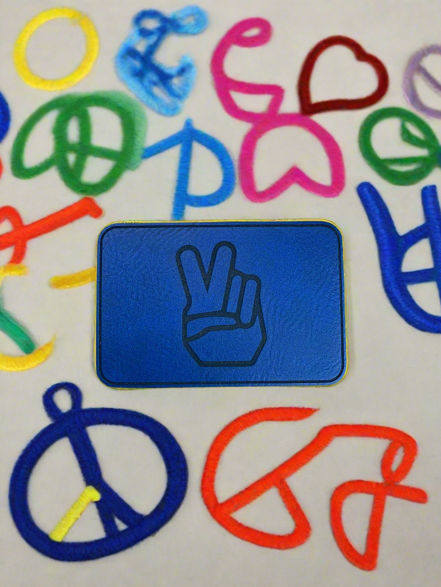 Positive Mindset Peace Sign - VELPATCH 3" x 2" inch Velcro Patch