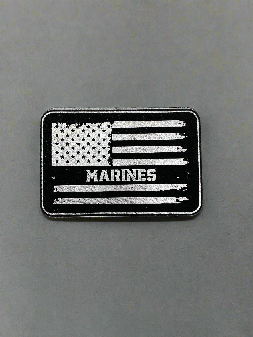 USA MARINES FLAG - VELPATCH 3" x 2" inch Velcro Patch