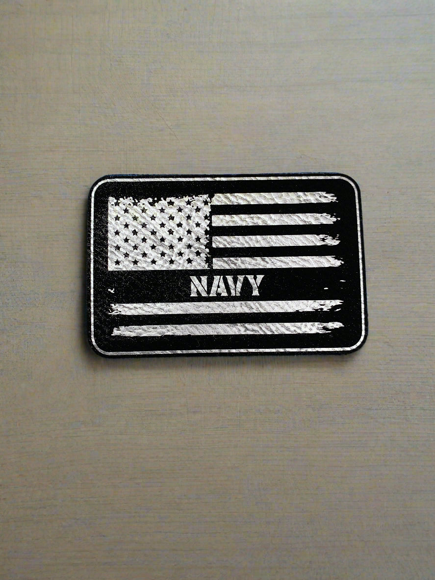 USA NAVY FLAG - VELPATCH 3" x 2" inch Velcro Patch