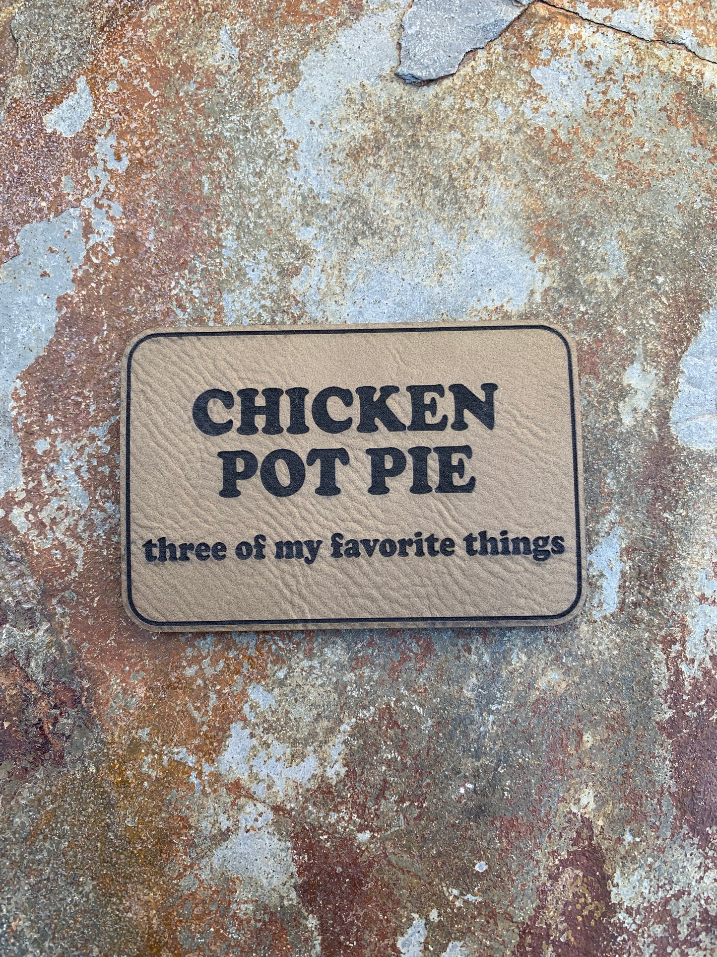Cannabis Brand CHICKEN POT PIE - VELPATCH 3" x 2" inch Velcro Patch