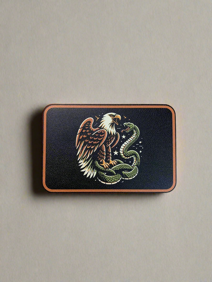 GOOD TIME Concepts Tattoo Eagle and Snake UV - VELPATCH 3" x 2" inch Velcro Patch