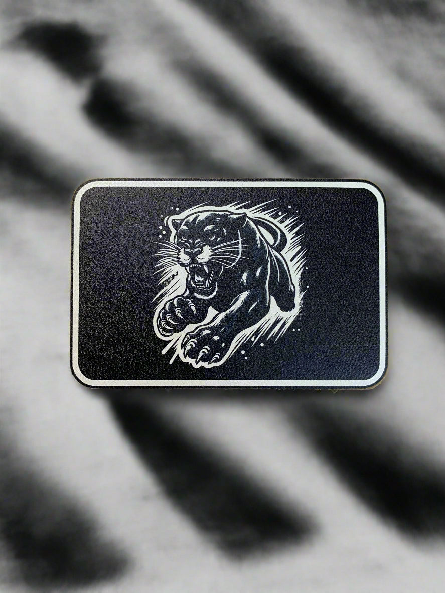 GOOD TIME Concepts Tattoo Panther UV - VELPATCH 3" x 2" inch Velcro Patch
