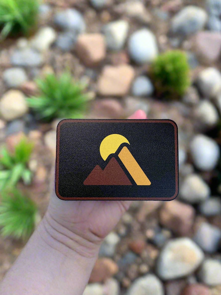 Nature Bound Outdoor Vintage Mountains UV - VELPATCH 3" x 2" inch Velcro Patch