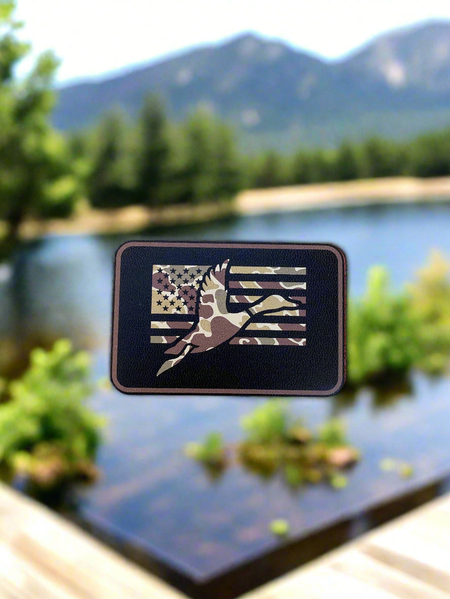 Nature Bound Outdoor USA Camo Duck UV - VELPATCH 3" x 2" inch Velcro Patch