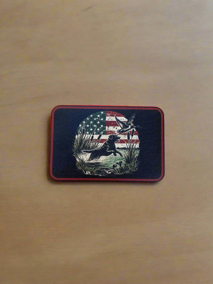 Hound, Chasing Ducks Americana UV - VELPATCH 3" x 2" inch Velcro Patch