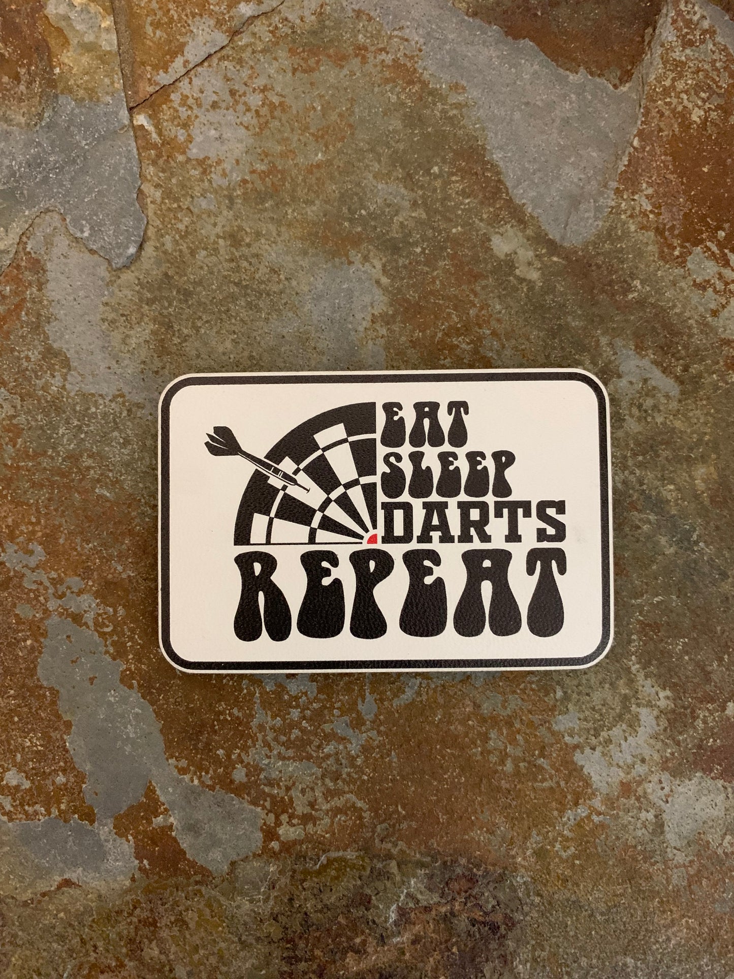 GOOD TIME Concepts Eat, Sleep, Darts, Repeat UV - VELPATCH 3" x 2" inch Velcro Patch