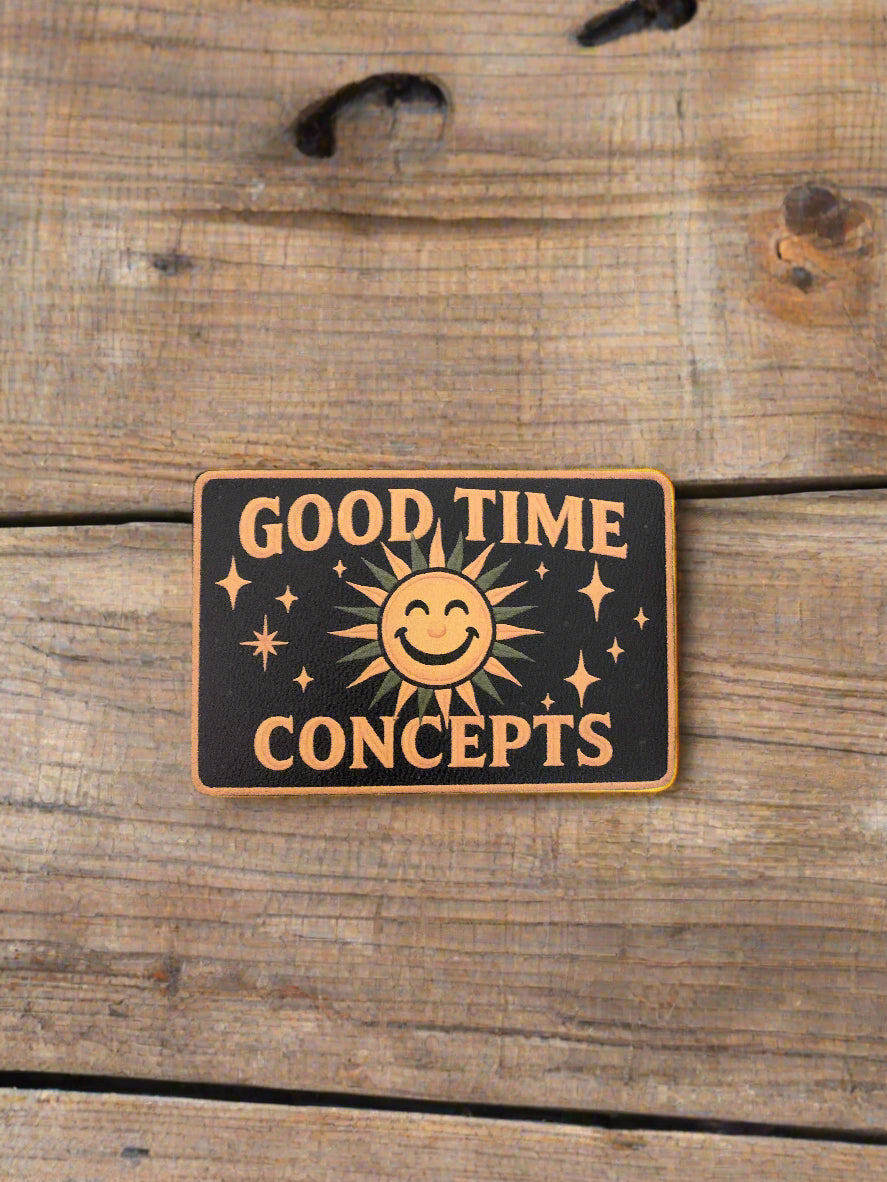 GOOD TIME Concepts Happy Sun UV - VELPATCH 3" x 2" inch Velcro Patch
