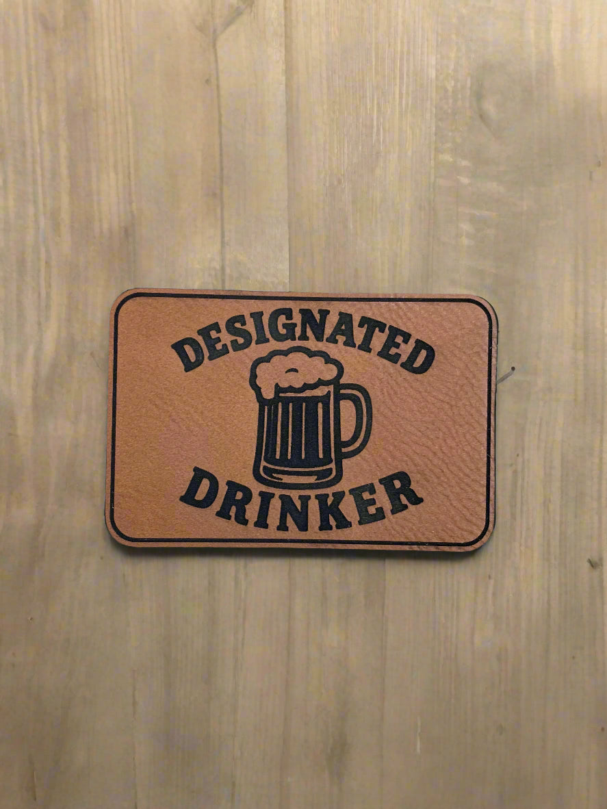 GOOD TIME Concepts Designated Drinker - VELPATCH 3" x 2" inch Velcro Patch