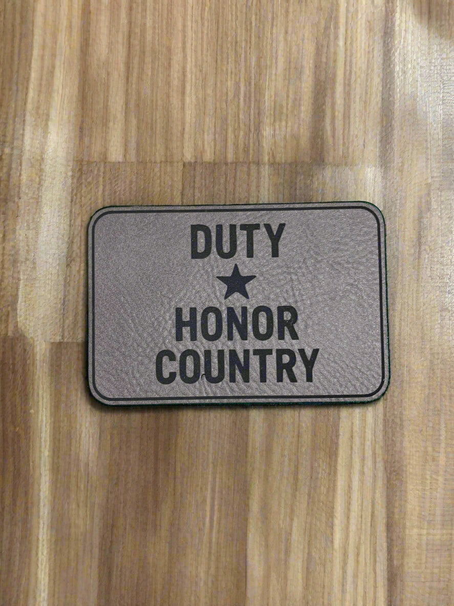 Duty Honor Country - VELPATCH 3" x 2" inch Velcro Patch