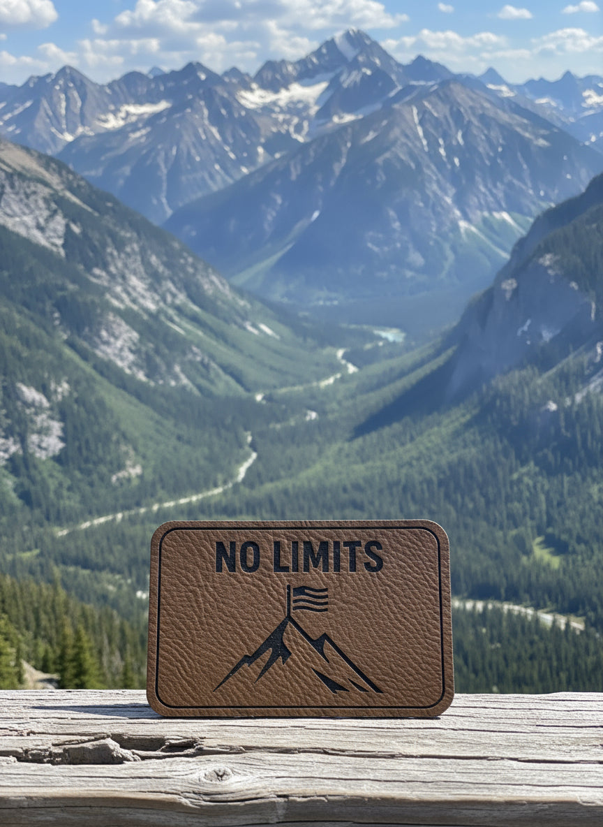Nature Bound Outdoor No Limits Mountain - VELPATCH 3" x 2" inch Velcro Patch