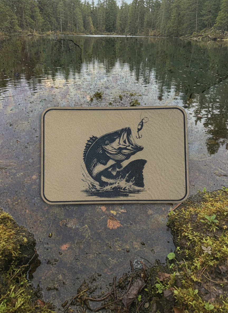 Nature Bound Outdoor Black Bass - VELPATCH 3" x 2" inch Velcro Patch