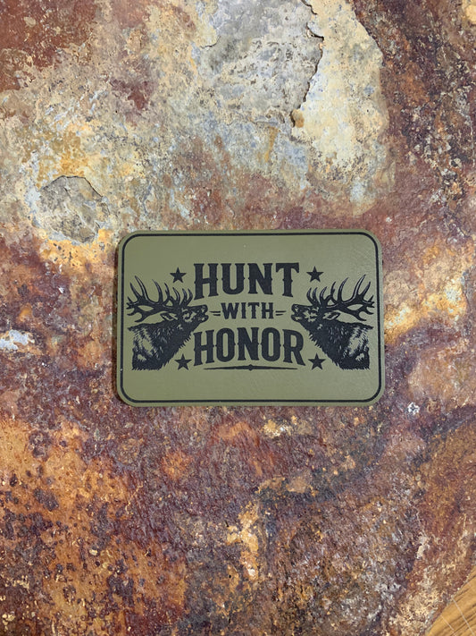 Nature Bound Outdoor Hunt With Honor - VELPATCH 3" x 2" inch Hook Backed Patch