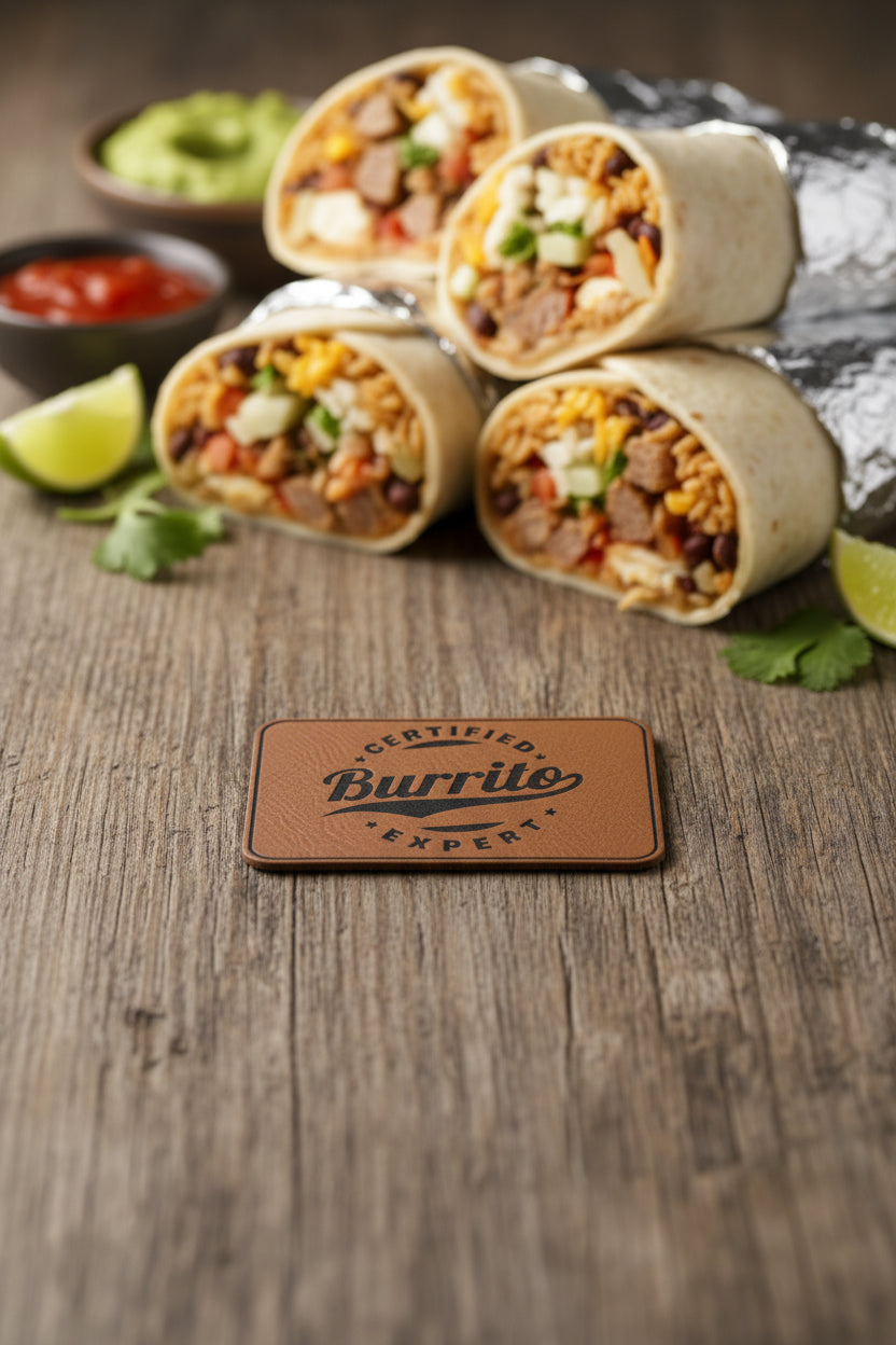Certified Burrito Expert - VELPATCH 3" x 2" inch Hook Backed Patch