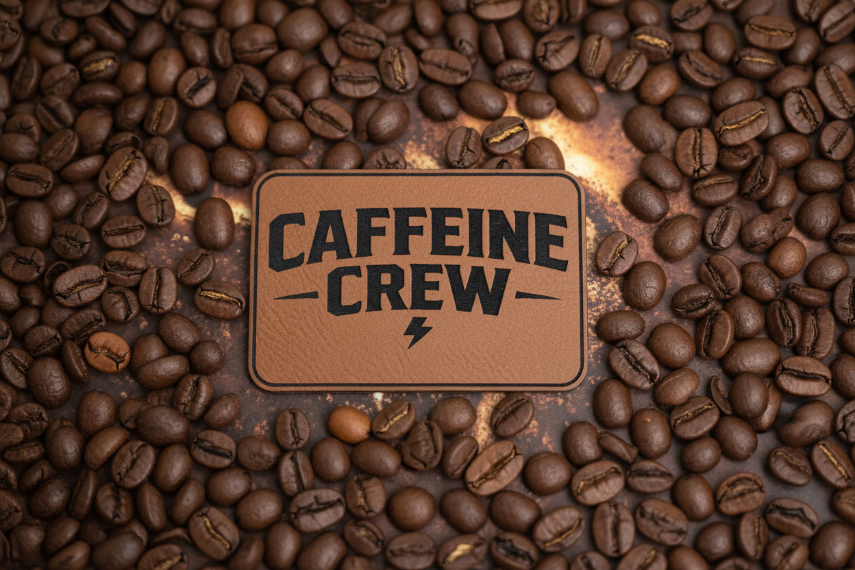 Caffeine Crew - VELPATCH 3" x 2" inch Hook Backed Patch