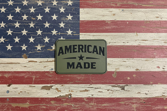 AMERICAN MADE - VELPATCH 3" x 2" inch Hook Backed Patch