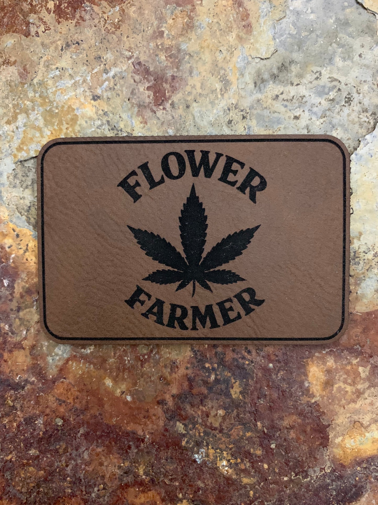 Cannabis Brand Flower Farmer - VELPATCH 3" x 2" inch Hook Backed Patch