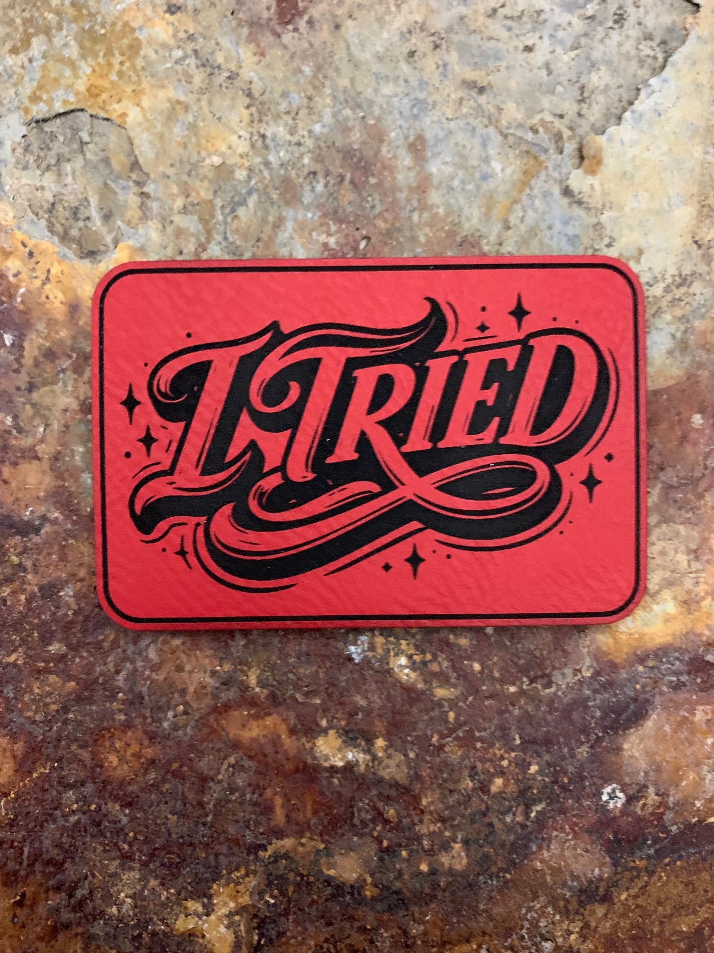 I Tried - VELPATCH 3" x 2" inch Hook Backed Patch