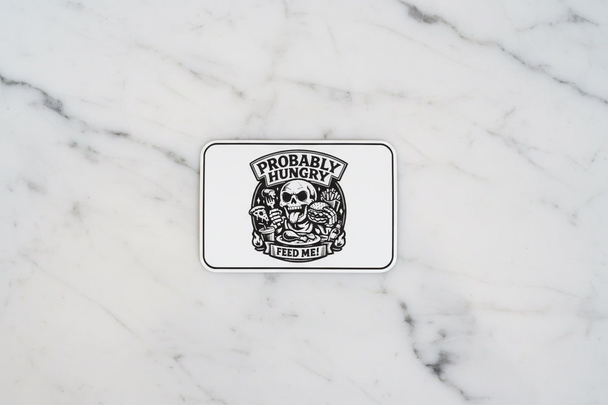 Probably Hungry Feed Me - VELPATCH 3" x 2" inch Hook Backed Patch