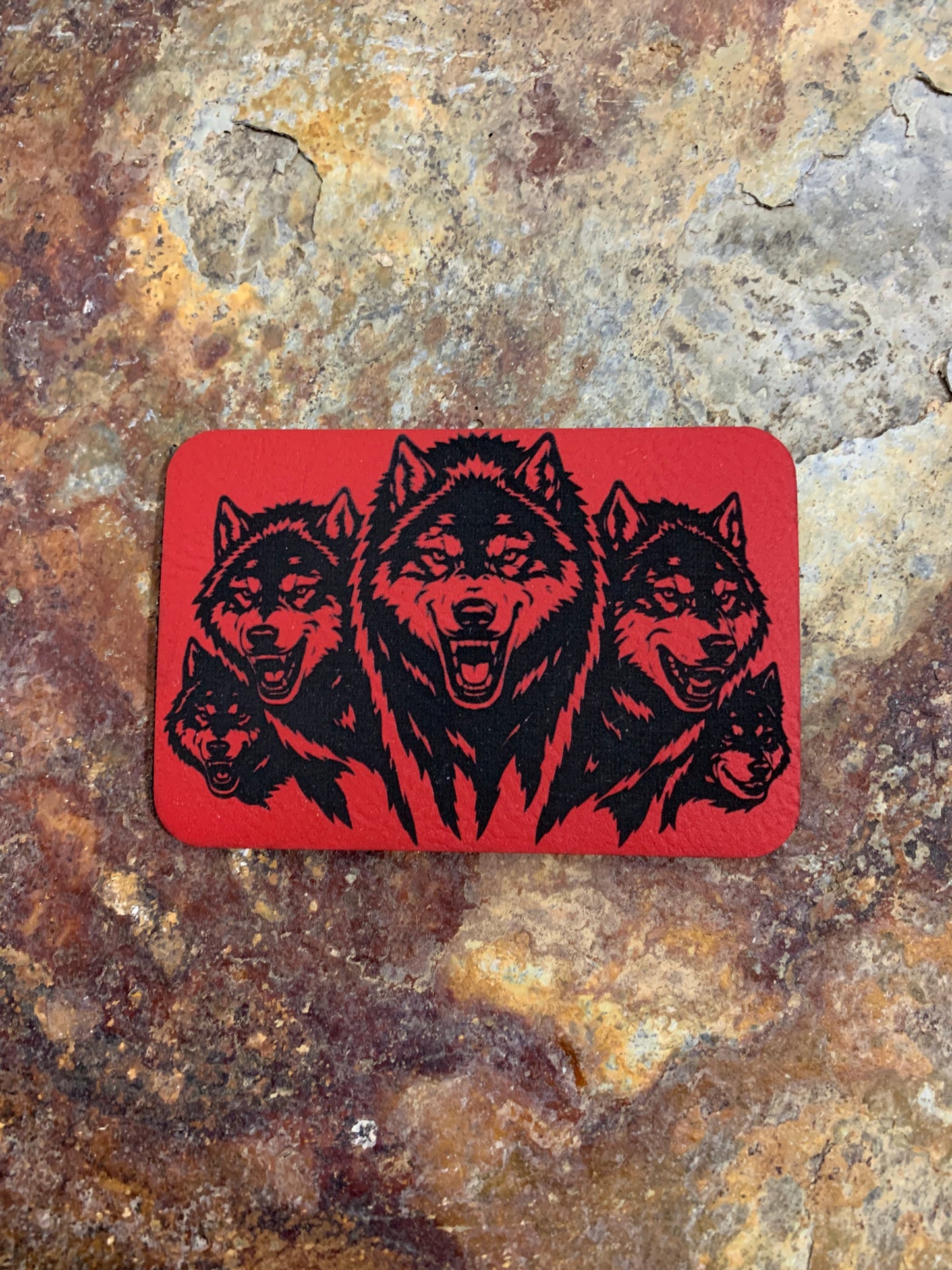 Nature Bound Outdoor Pack Of Wolves - VELPATCH 3" x 2" inch Hook Backed Patch