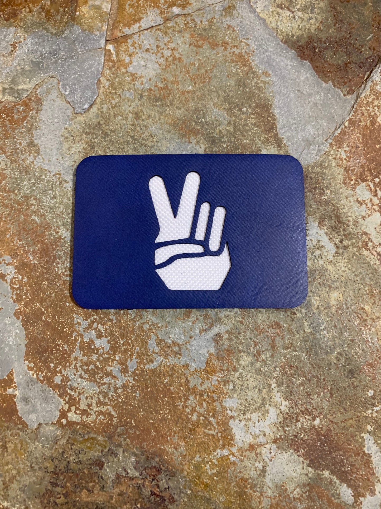 Positive Mindset Peace Sign Signature - VELPATCH 3" x 2" inch Hook Backed Patch