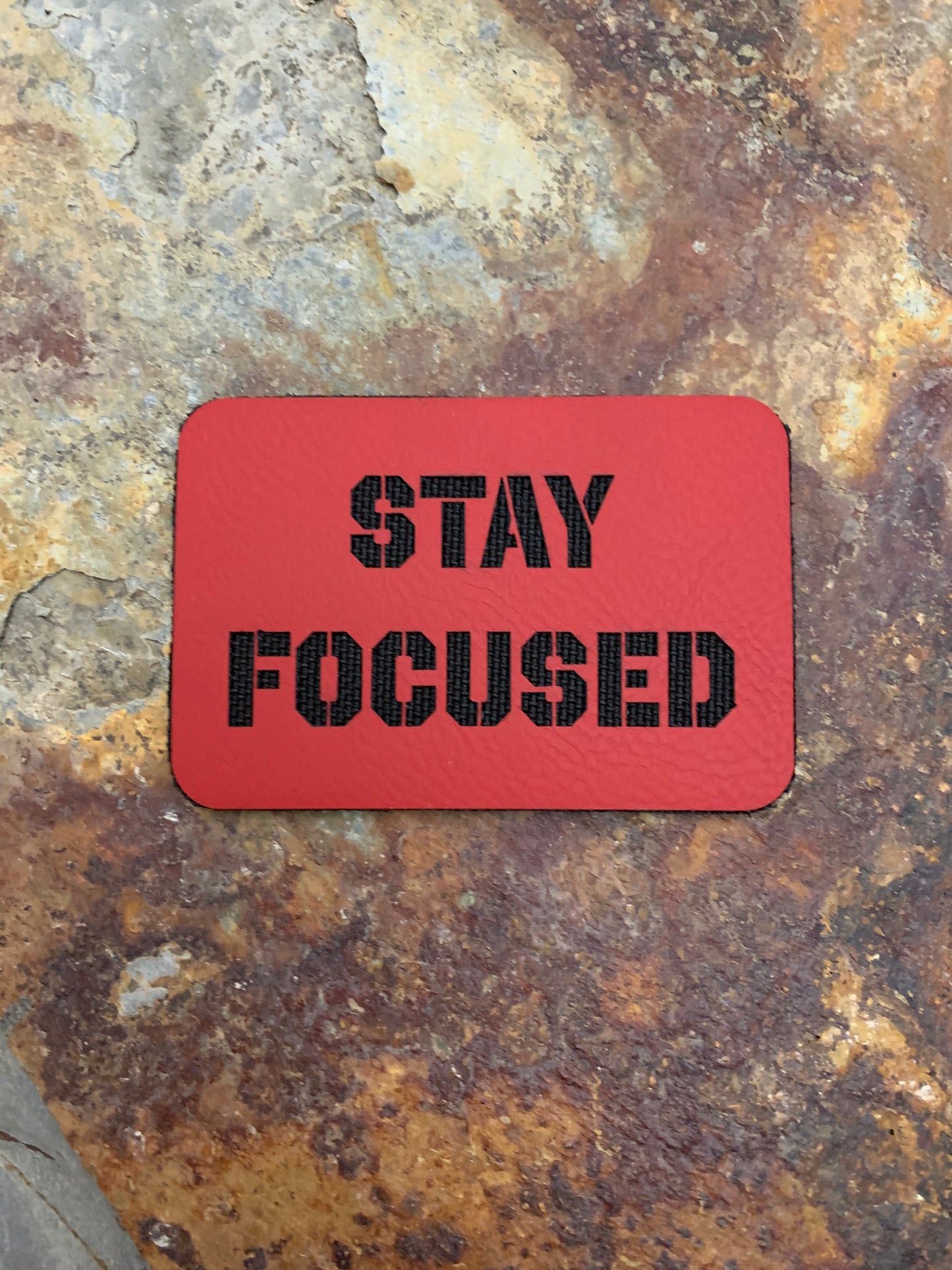 Positive Mindset Stay Focused Signature - VELPATCH 3" x 2" inch Hook Backed Patch