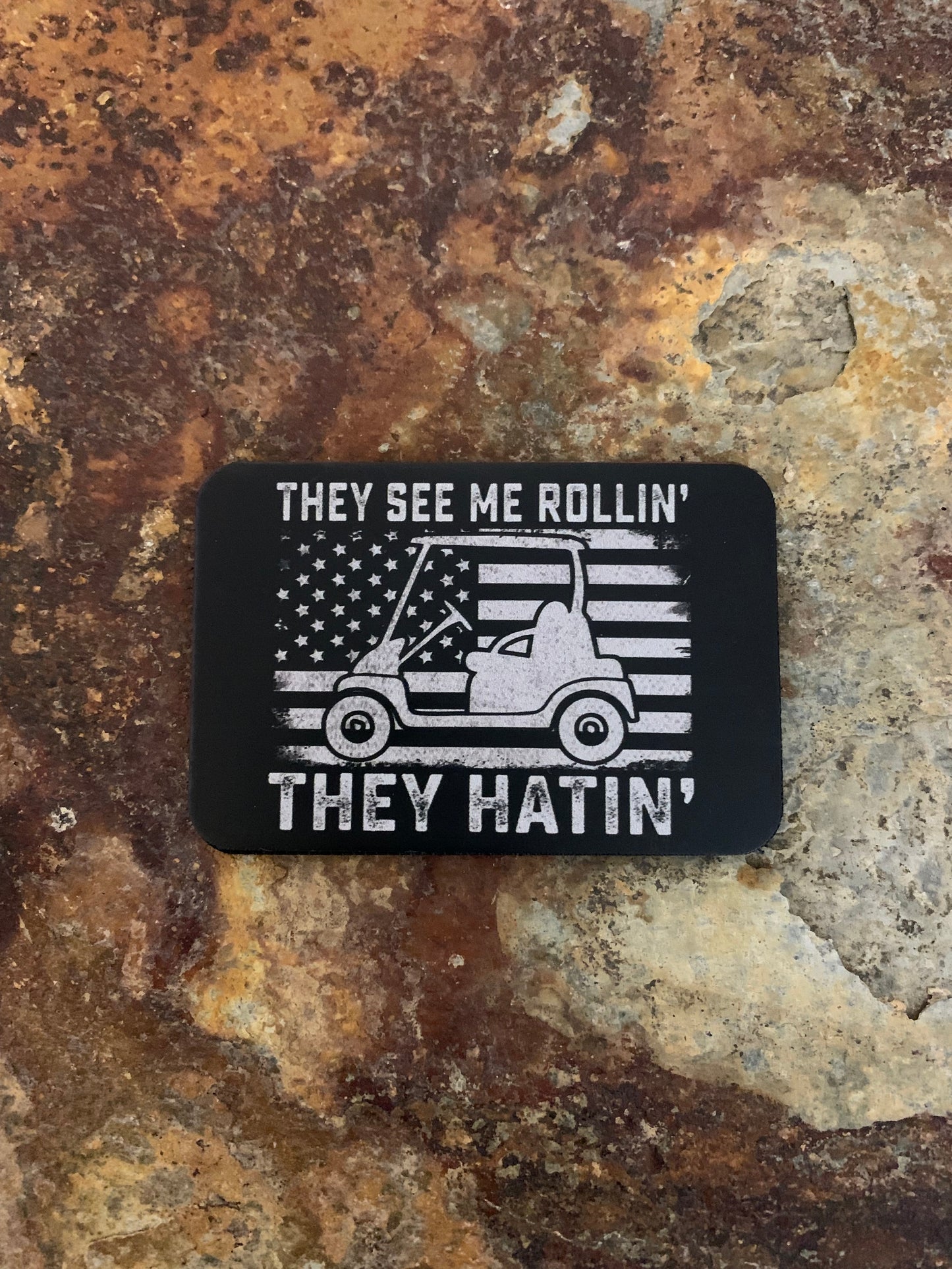 Good Time Concepts They See Me Rollin They Hating DTF - VELPATCH 3" x 2" inch Hook Backed Patch
