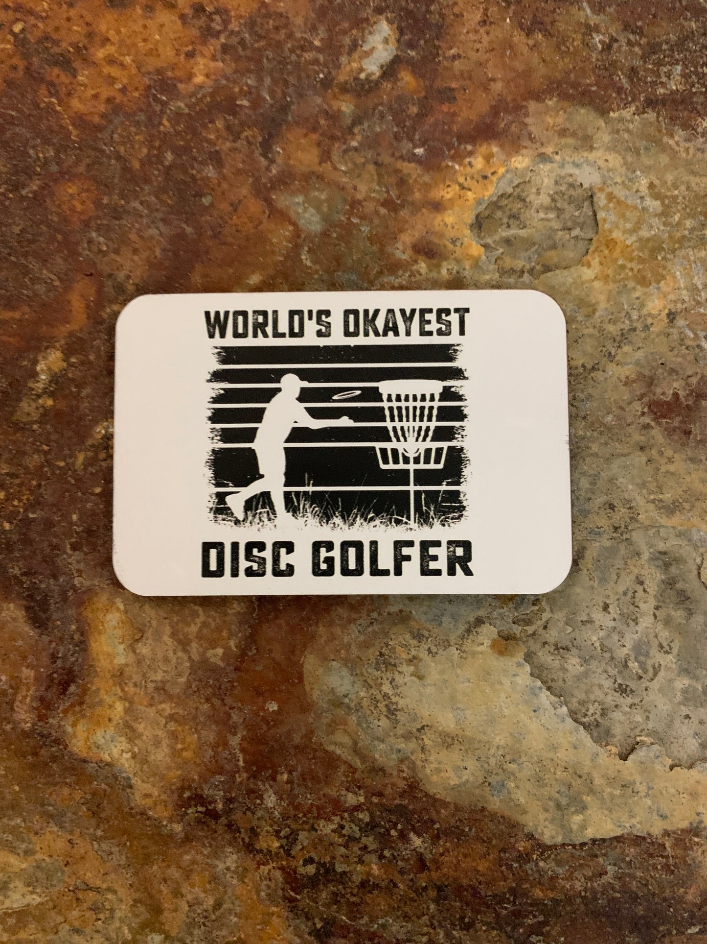 Good Time Concepts Worlds Okayest Disc Golfer DTF - VELPATCH 3" x 2" inch Hook Backed Patch