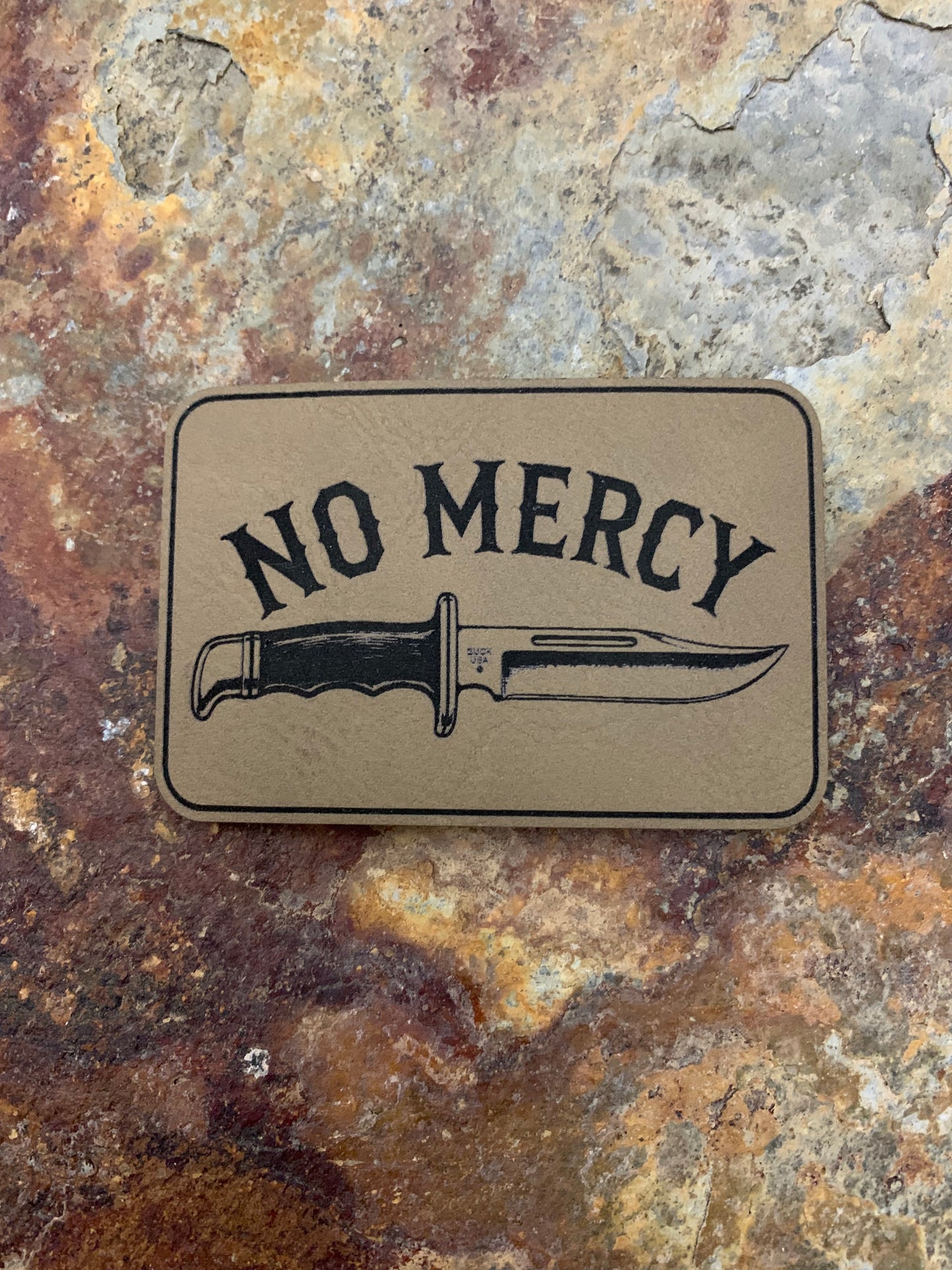 No Mercy Buck Knife - VELPATCH 3" x 2" inch Hook Backed Patch