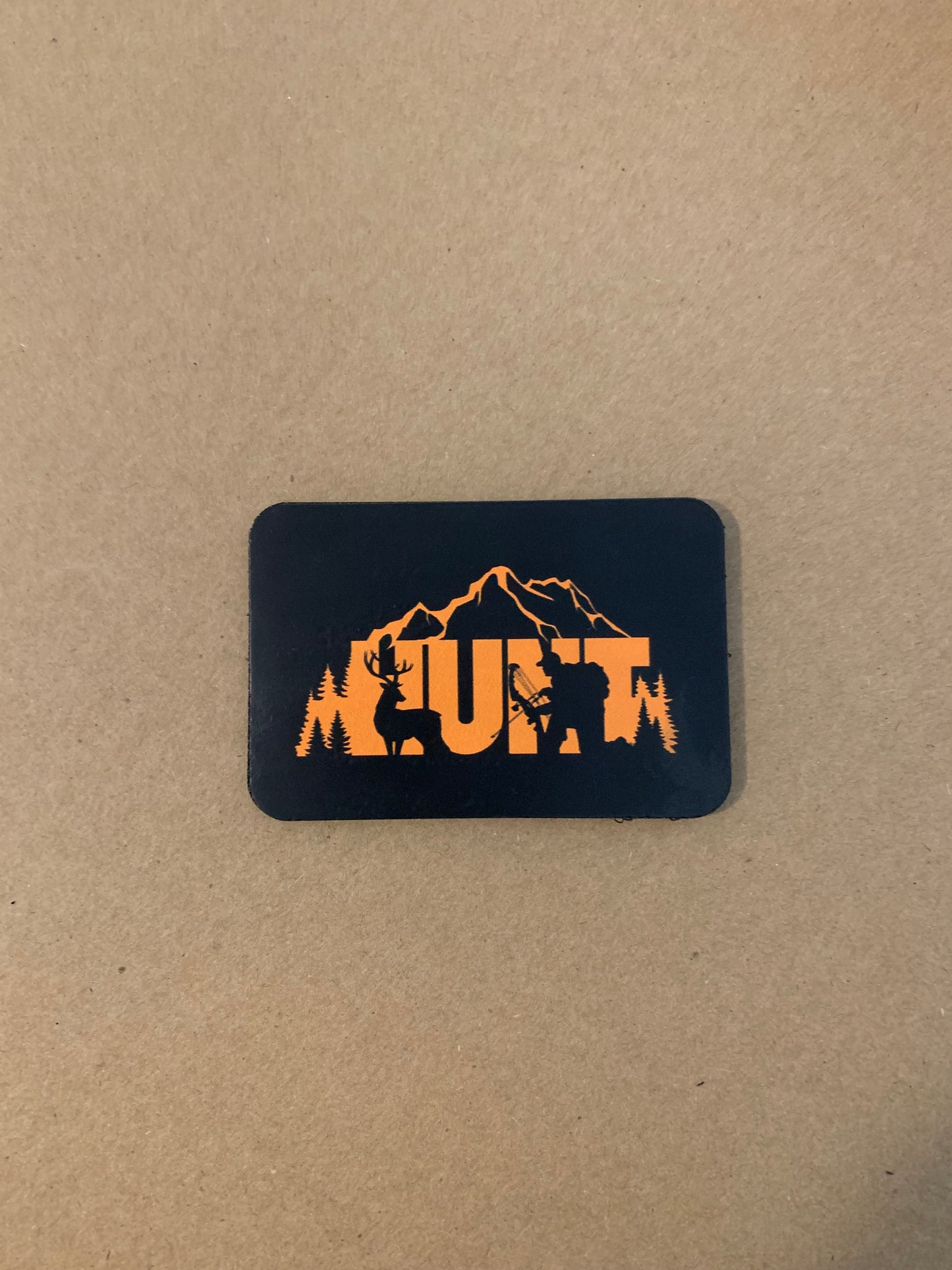 Nature Bound Outdoor Bow Hunter, Elk and Mountains DTF - VELPATCH 3" x 2" inch Hook Backed Patch