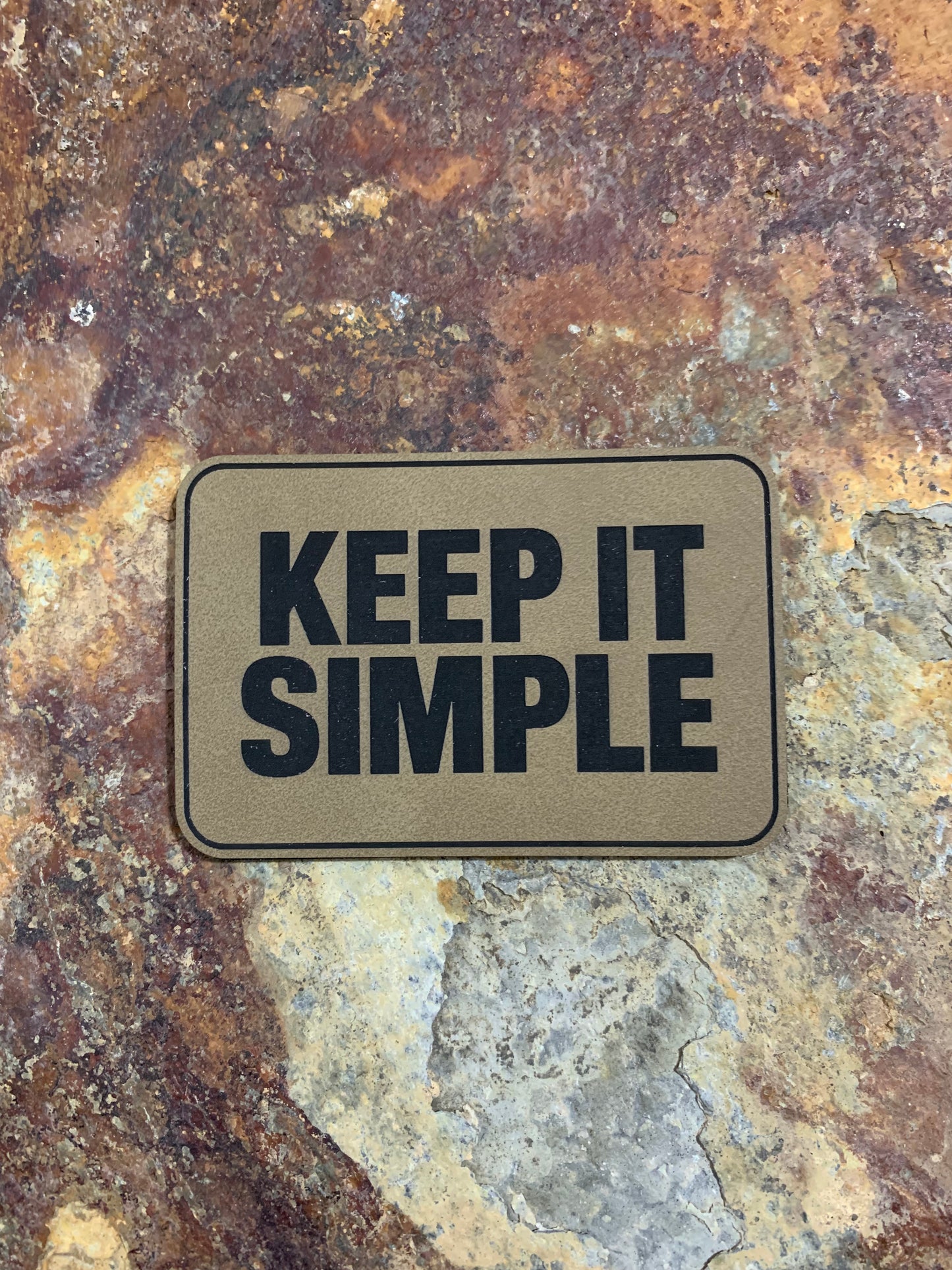 Positive Mindset Keep It Simple - VELPATCH 3" x 2" inch Hook Backed Patch
