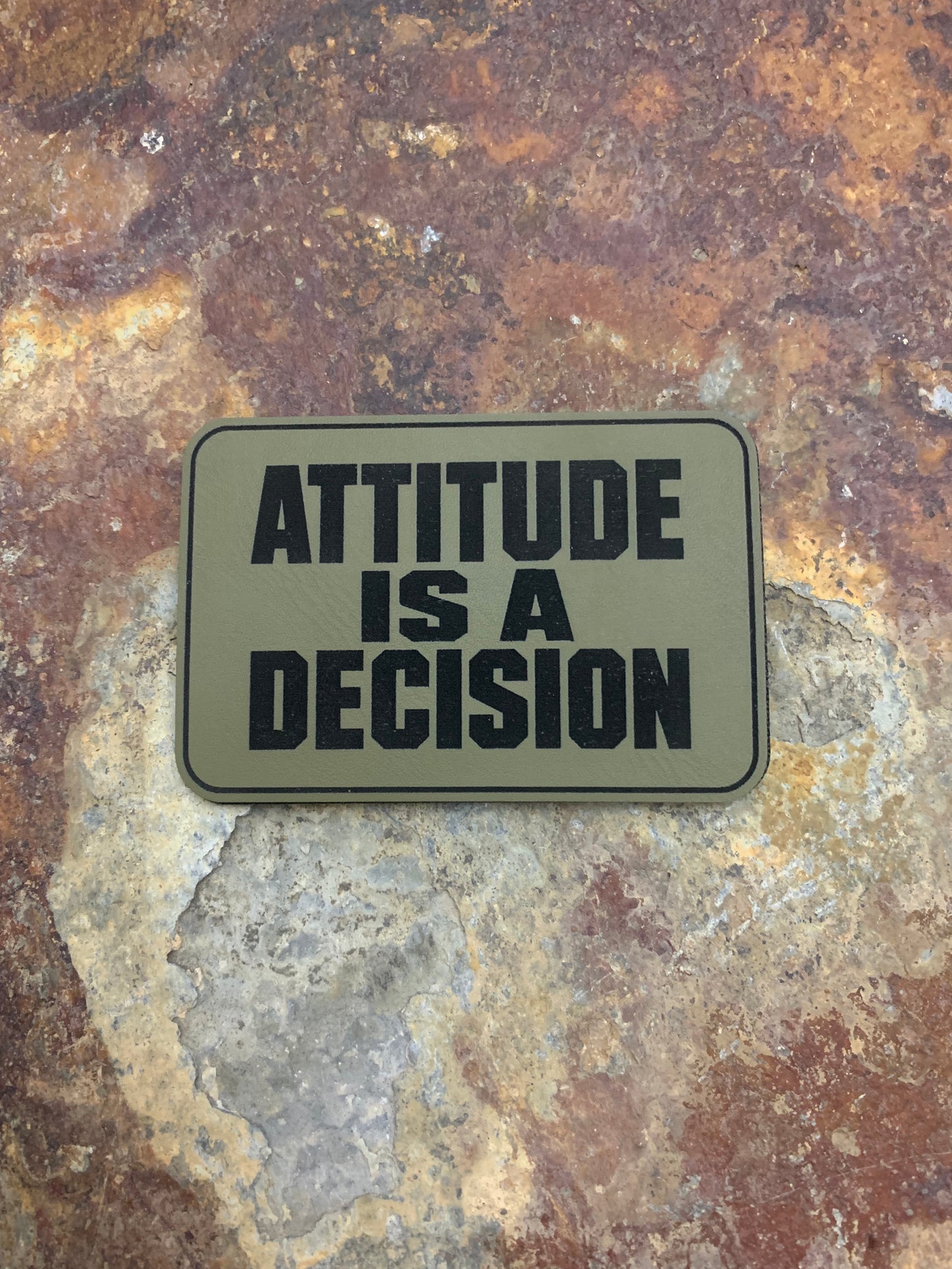 Positive Mindset Attitude Is A Decision - VELPATCH 3" x 2" inch Hook Backed Patch