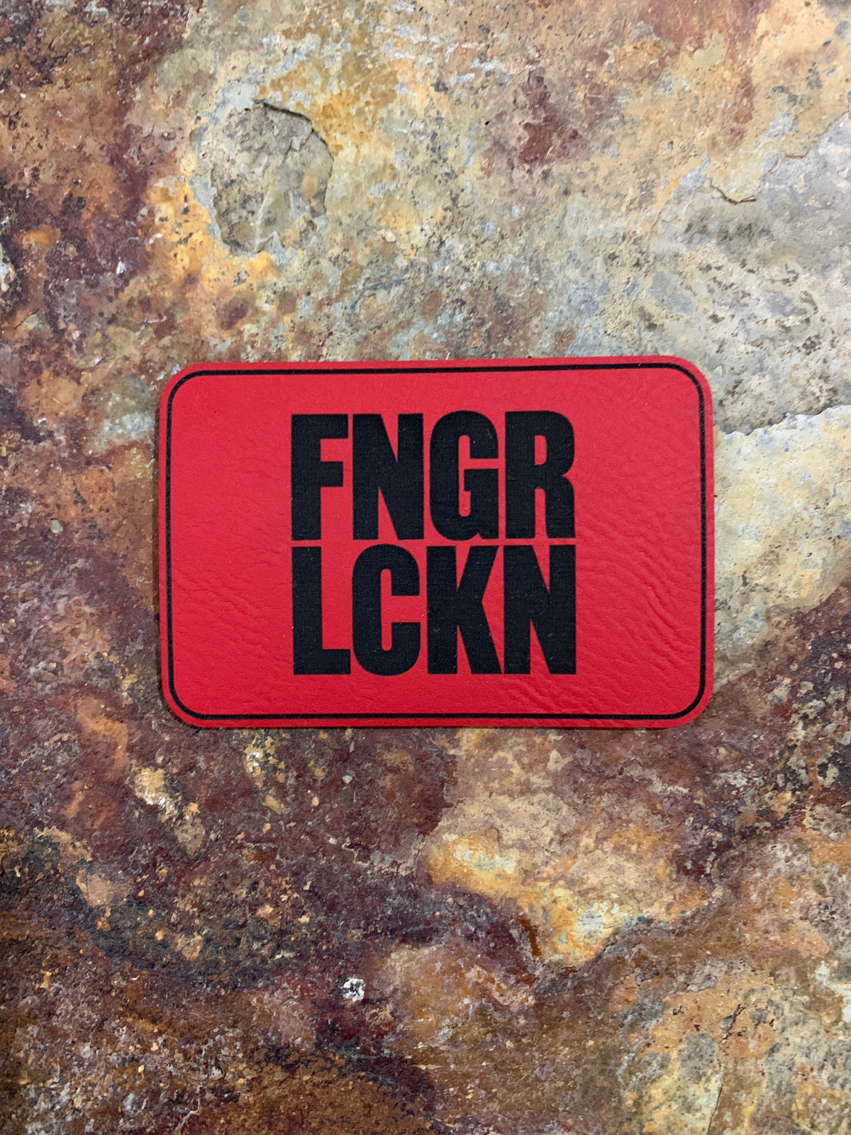 FNGR LCKN - VELPATCH 3" x 2" inch Hook Backed Patch - Laser