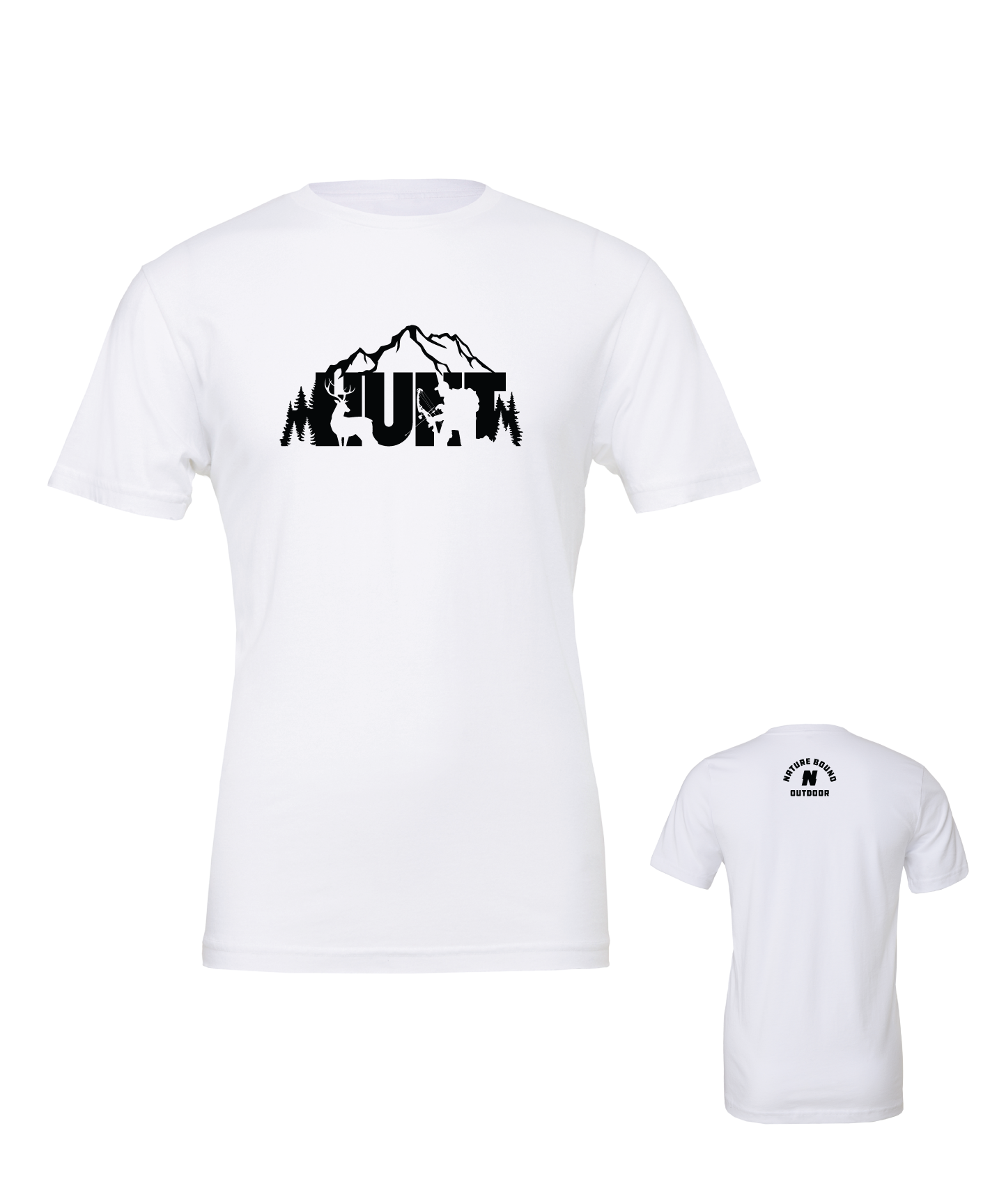 Nature Bound Outdoor Bow Hunter, Elk and Mountains T-Shirt