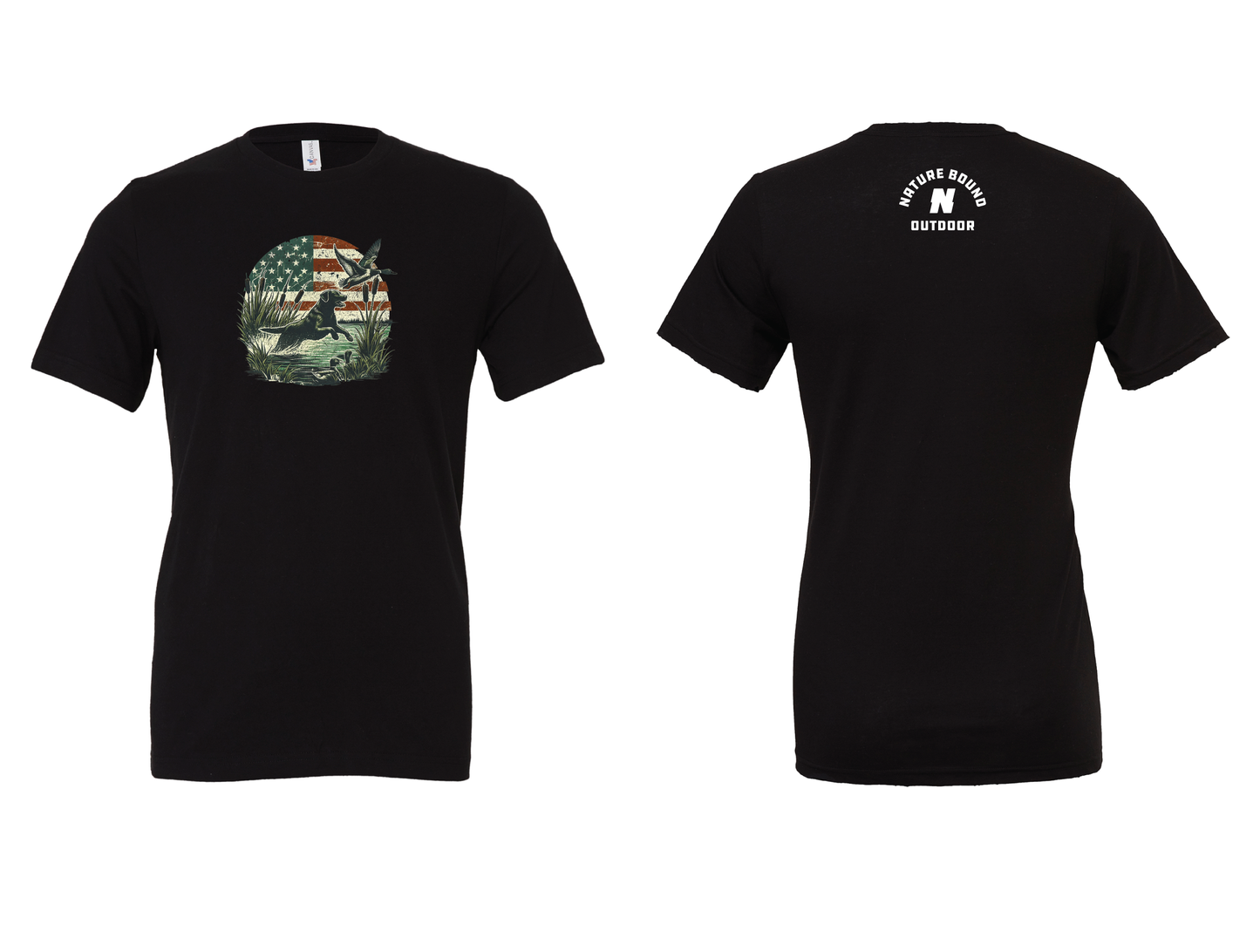 Nature Bound Outdoor Hound, Chasing Ducks Americana T-Shirt