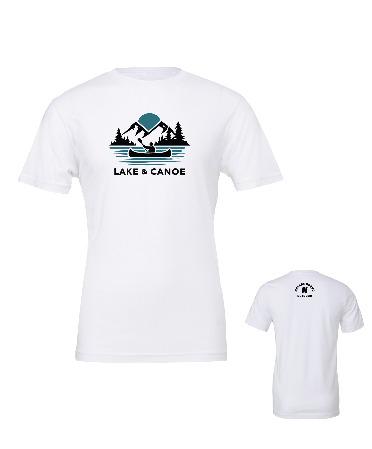 Nature Bound Outdoor Lake and Canoe T-Shirt