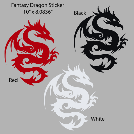 Fantasy Dragon Vinyl Sticker