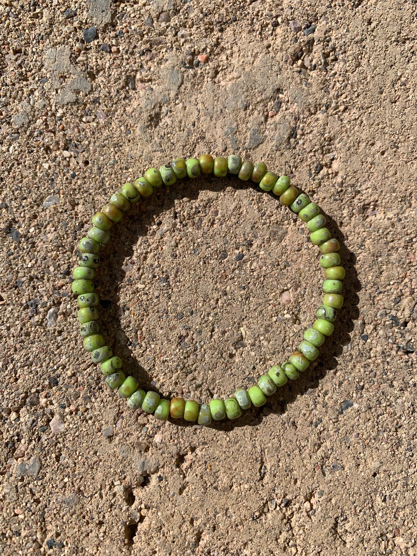 Picasso Chartreuse Seed Bead Bracelet