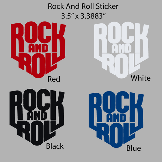Rock And Roll Vinyl Sticker