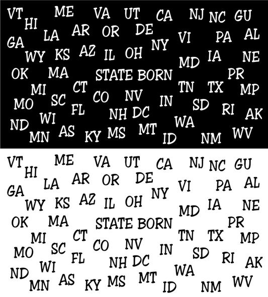 State Born Vinyl Sticker