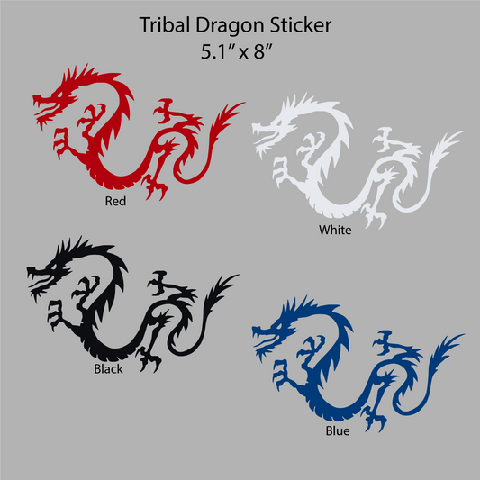Tribal Dragon Vinyl Sticker