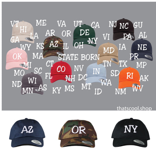 State Born Dad Hats