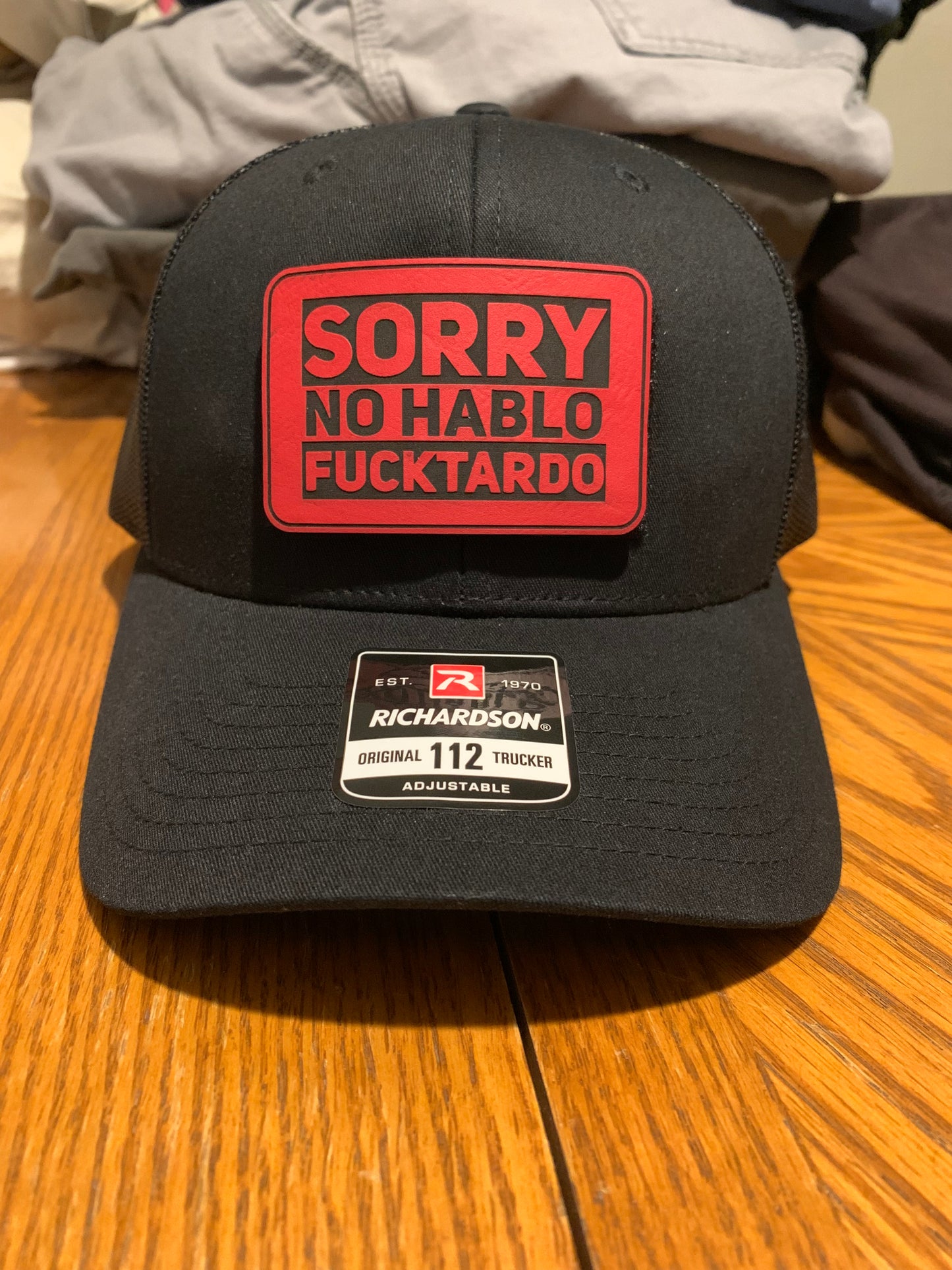 SORRY, NO HABLO - VELPATCH 3" x 2" inch Velcro Patch