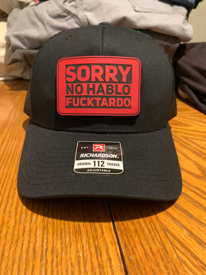 SORRY, NO HABLO - VELPATCH 3" x 2" inch Velcro Patch