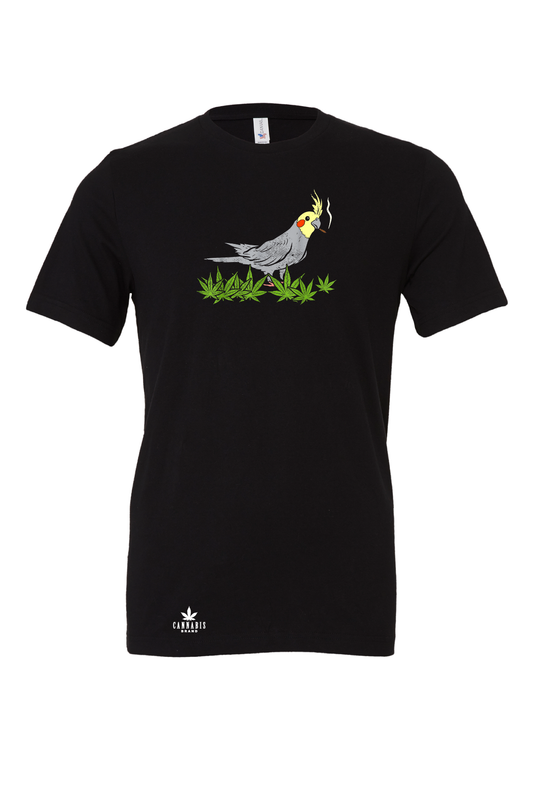 Cannabis Brand Smoking Cockatiel T-Shirt