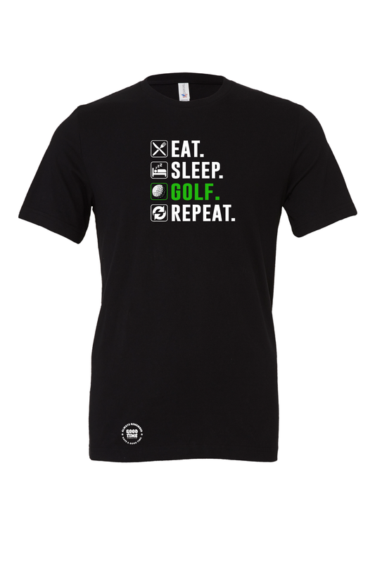 GOOD TIME Eat, Sleep, Golf, Repeat T-Shirt